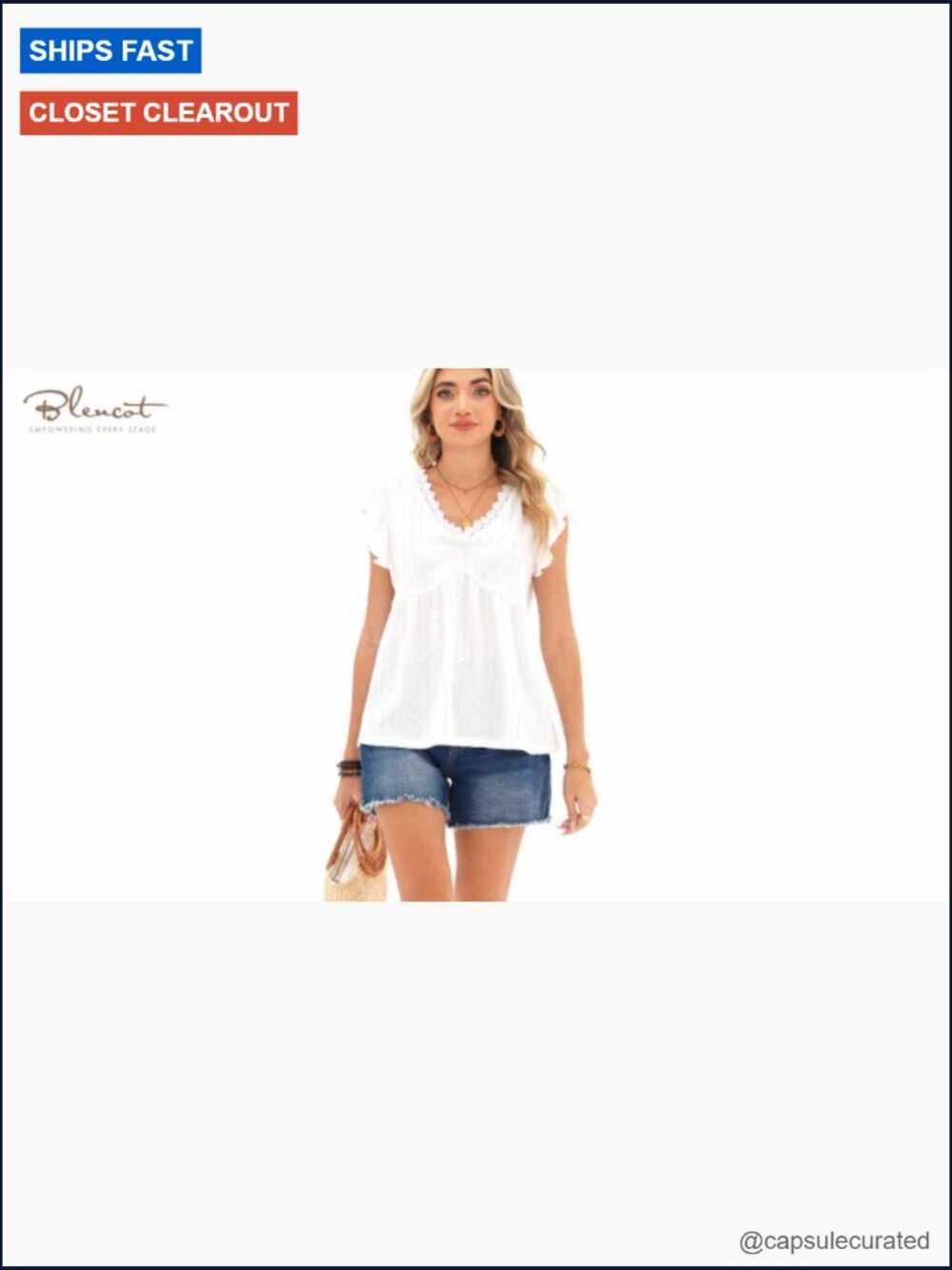 Women Boho Tank Top Lace V-Neck Ruffle Camisole Summer Texture Sleeveless - Picture 7 of 7